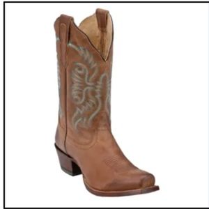Nocona Boots Size 7.5B Style #NL5009 Burnished Brown Cowhide